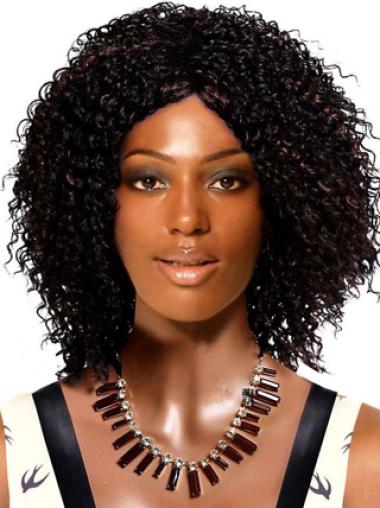 Lace Front Halflang Verbazingwekkend Afro Amerikaanse Pruiken