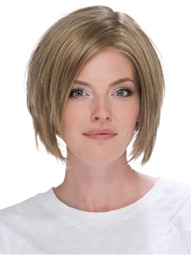 Halflang Lace Front Steil Ombre/2 tone Synthetische Bobline pruiken