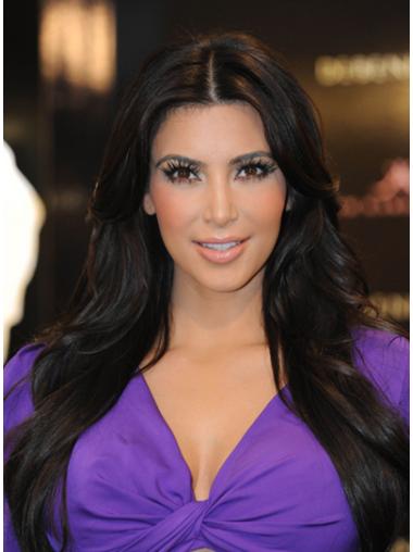 Zwart Lang Rustgevend Kim Kardashian Pruik