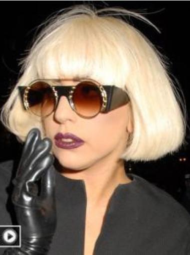 Blonde Halflang Schijnend Lady Gaga Pruik