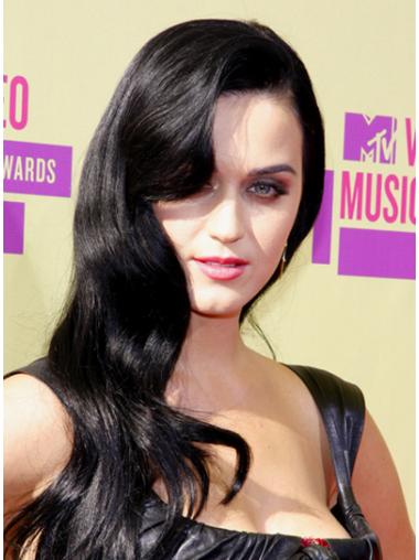 Zwart Lang Sassy Katy Perry Pruik