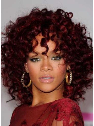 Rood Halflang Duurzaam Rihanna Pruik