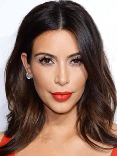 Lace Front Halflang Gezond Kim Kardashian Pruik