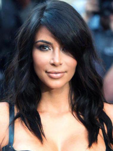 Zwart Lang Indrukwekkend Kim Kardashian Pruik