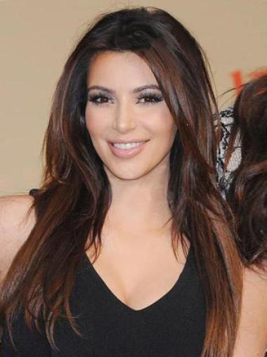 Full Lace Lang Gemakkelijk Kim Kardashian Pruik