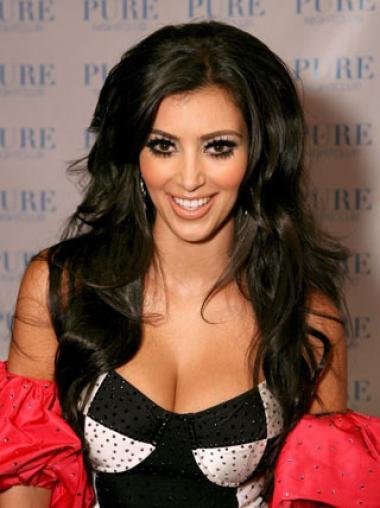 Lace Front Lang Ontworpen Kim Kardashian Pruik