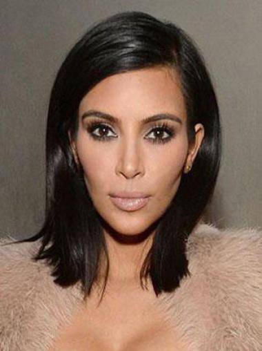 Lace Front Halflang Duurzaam Kim Kardashian Pruik