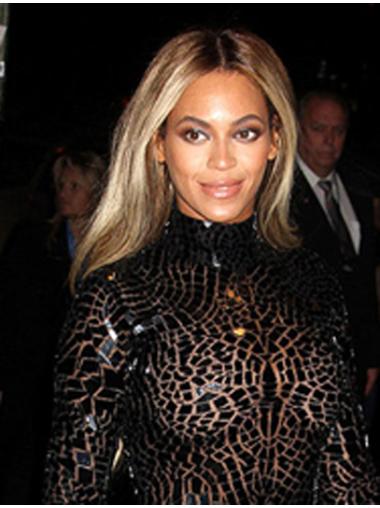 Modern Steil Blonde Beyonce Pruik