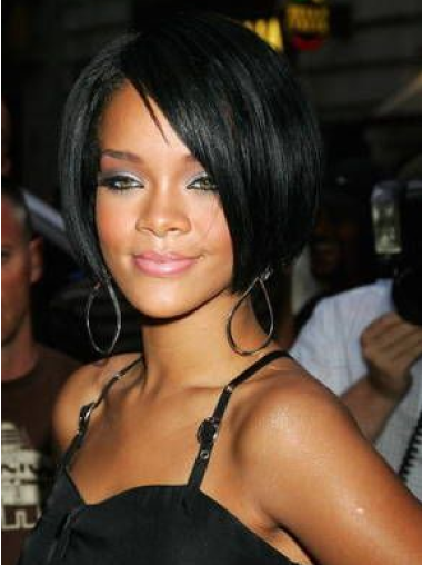 100% Handgeknoopt Kort Online Rihanna Pruik