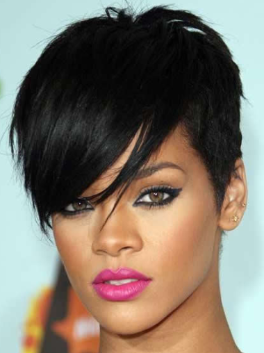 Lace Front Kort Beleefd Rihanna Pruik