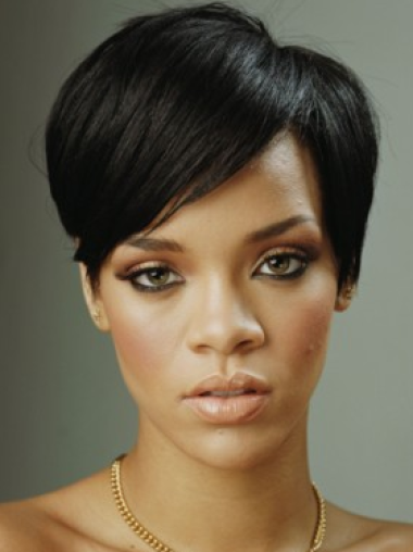 Lace Front Kort Stralend Rihanna Pruik