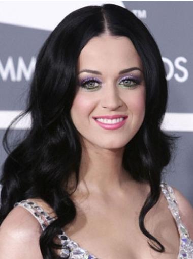 Zwart Lang Hoge kwaliteit Katy Perry Pruik