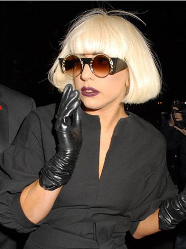 Blonde Halflang Teder Lady Gaga Pruik