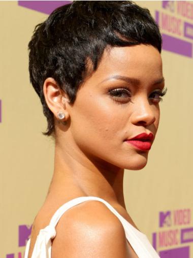 Zwart Kort Uniek Rihanna Pruik