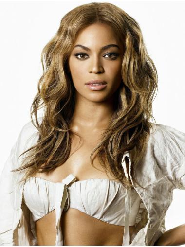100% Handgeknoopt Lang Verfijnd Beyonce Pruik