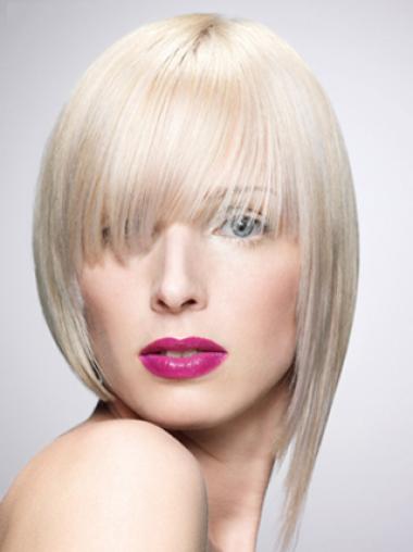 Ideaal Platinum Blonde Remy Naturrlijk Haar Damespruiken